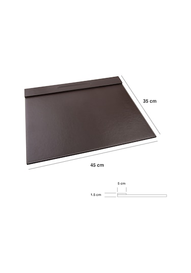 Sümen Masaüstü Tekli Toplantı Odası,otel Odası Ve Resepsiyon Sümeni Desk Pad Vegan 35x45 Cm.,kahverengi