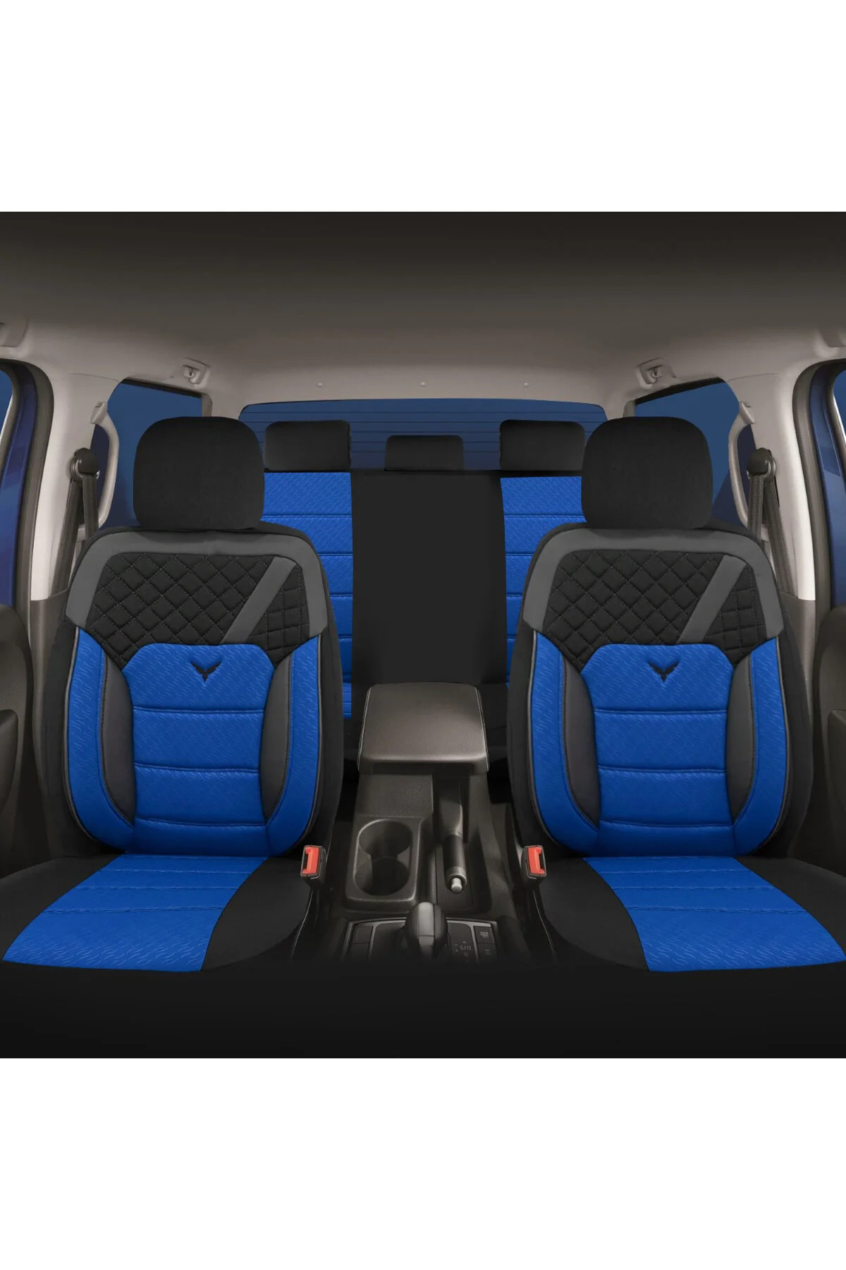 Pandami Oto Koltuk Kılıfı, Tam Set, Gofraj / Mavi Mavi