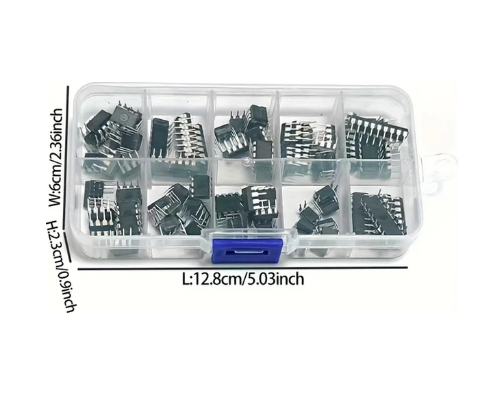 Wangxi 85 Parça Entegre Devre Kiti 10 Farklı Ic Çipi Elektronik Tamir Seti