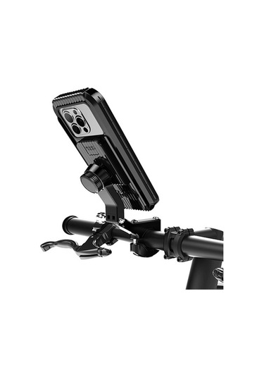 Tongxida Z009a Bisiklet Motosiklet Telefon Tutucu, Su Geçirmez Kılıf, Montaj Braketi Açık Füme - Füme - Kahverengi