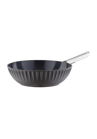 Madame Coco Freya Wok Tava - Kahverengi - 30 CM