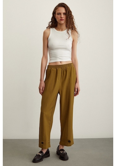 Never More Lastikli Salaş Pantolon Haki