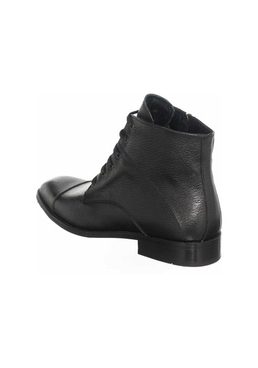 45-46-47-48-49-50 Numara Us142 Siyah Deri Vip Erkek Büyük Numara Bot Siyah