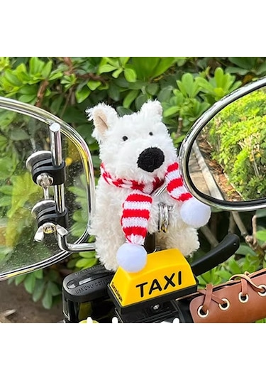 Geeksen Küçük Boy West Highland Terrier Desenli Manyetik Araç Dekorasyonu - Motosiklet, Elektrikli Bisiklet İçin Çekici Ve Kolay Kurulum Aksesuarı