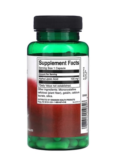 Swanson, Alpha Lipoic Acid, 100 Mg, 120 Capsules