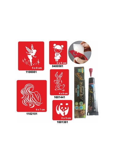 Anne Şefkati Desenleri Hint Kınası İle Geçici Dövme Yapma Seti