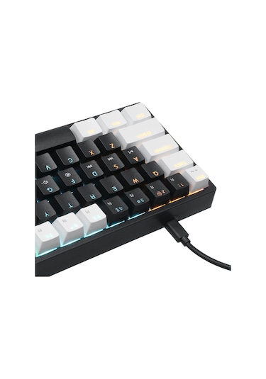 Leaven K620 Blue Switch Kablolu USB Type-c RGB Mekanik Oyuncu Klavye