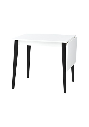Vilinze Avanos Mdf Katlanır Ahşap Mutfak Masası - 70x80 Cm Beyaz Siyah