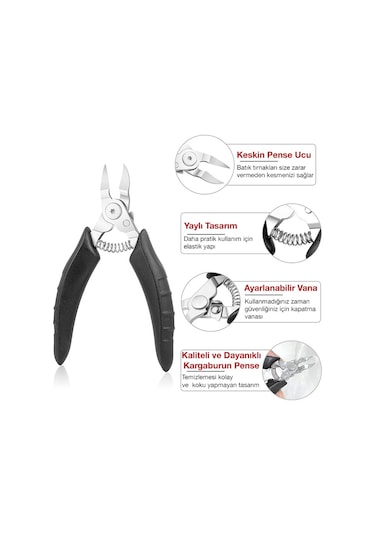 Ezere Paslanmaz Çelik Özel Tırnak Makası Pedikür Seti 4'lü