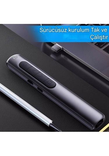 Global S12 Pointer Dijital Led Ekran Şarj Edilebilir Lazer Sunum Kalemi