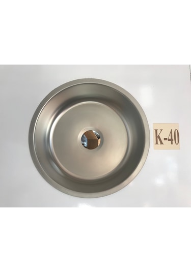 Ekosan K - 40 Yuvarlak Paslanmaz Eviye + Sifon