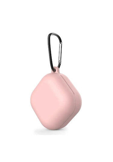 Samsung Galaxy Buds Live - Galaxy Buds Fe Yumlu Mat Silikon Kılıf+kanca Pembe