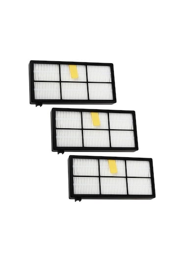 srfn ticaret Irobot Uyumlu Aeroforce Roomba 800 Serisi - 860 - 870 - 885 - 886 Süpürge Hepa Filtre 3'lü Paket