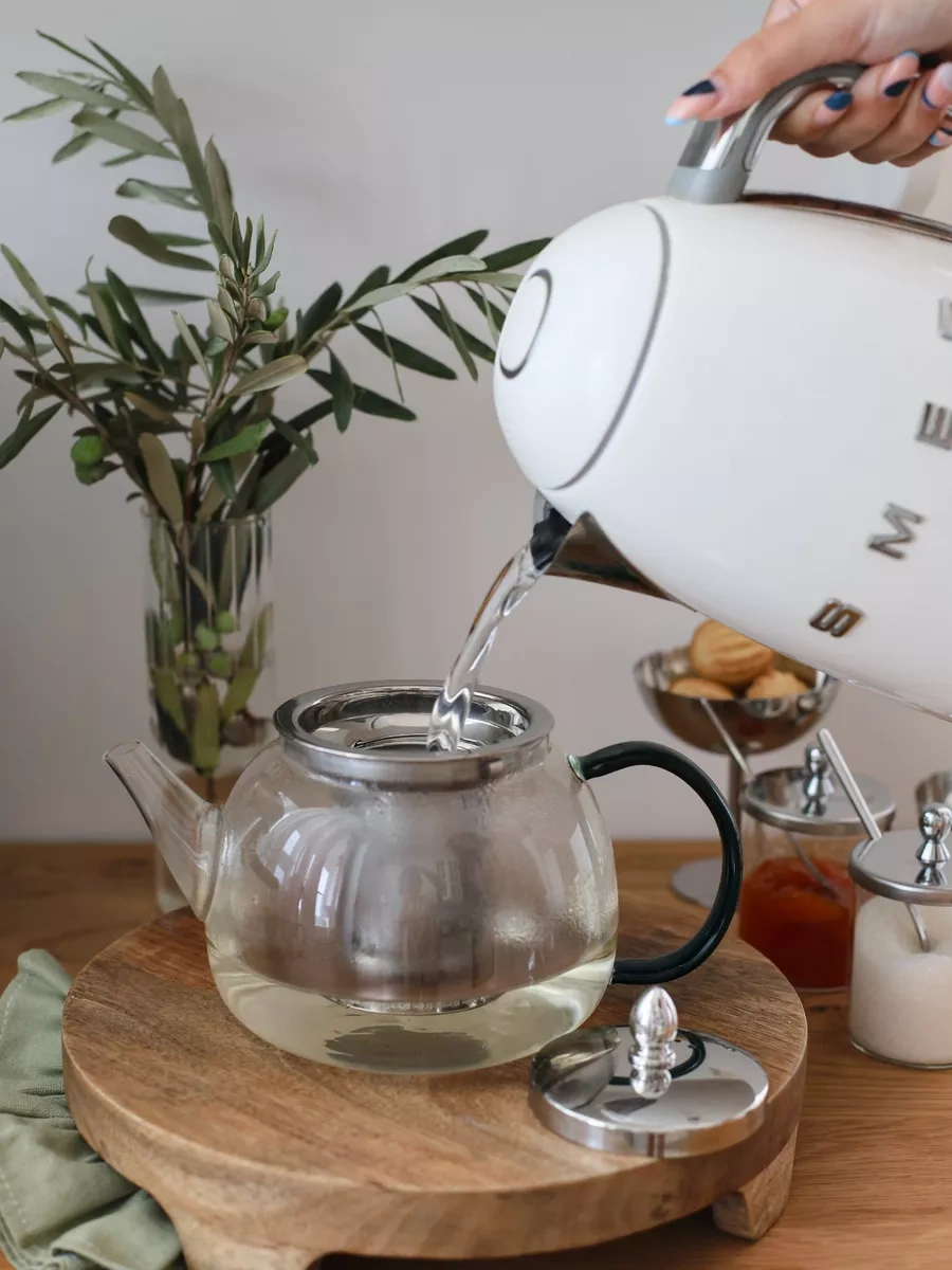 Home Lovers 1,3 L Cam Demlik Çaydanlık 240493821 Beyaz