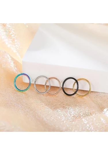 Willowhaven 5 Adet 316l Paslanmaz Çelik Burun Halkası Tragus Kıkırdak Helix Küpe Çok Renkli