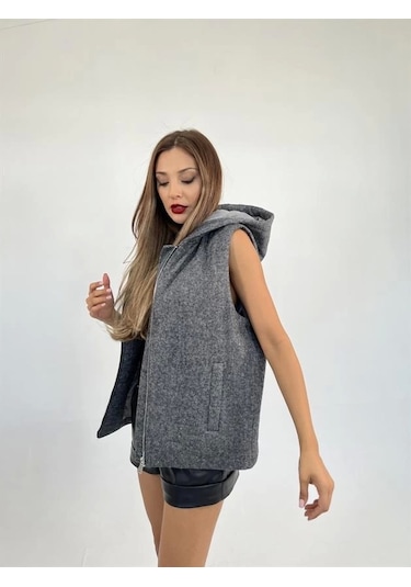 Saklımoda 6638 Yelek-siyah Çok Renkli