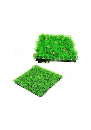 Sones 2 Pcs Simülasyon Çim Alışveriş Merkezi Kapalı Ve Açık Balık Tankı Kaplumbağa T Yeşil Bitki Dekorasyonu, Yapay Bitki 57053900