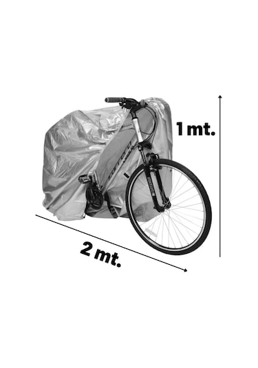 Bisiklet Koruyucu Branda Su Geçirmez Örtü Çadır Gri