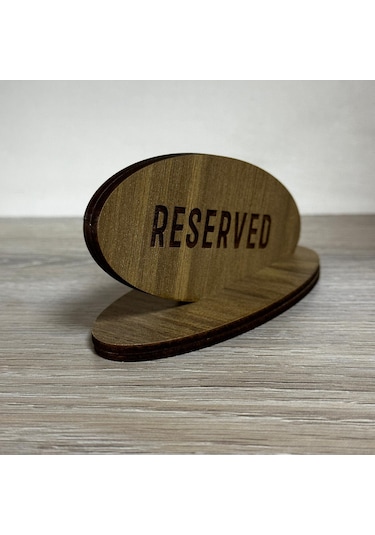 Masaüstü Rezerve Yazısı Mdf Lazer Kesim