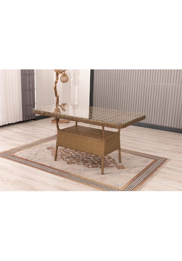 Btkconsept Datça Rattan Bahçe Mobilyası 3+1+1 Kahverengi/masalı Kahverengi