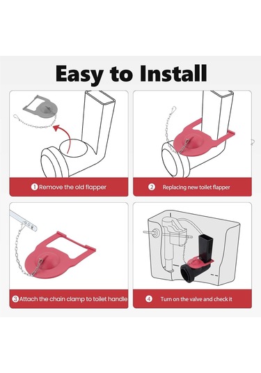 Suntek Otel Tuvaleti Ofisi Için Zincirle Tuvalet Sineksel Yedek Kırmızı