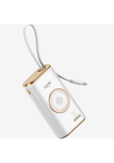 Wp16 Magpro 30w Kablosuz Şarjlı 10.000 Mah Akıllı Saat Uyumlu Pow Krem