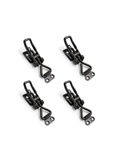 Beyaz 4 Parçalı Paslanmaz Çelik Tokalı Metal Mandal Kilit Seti B