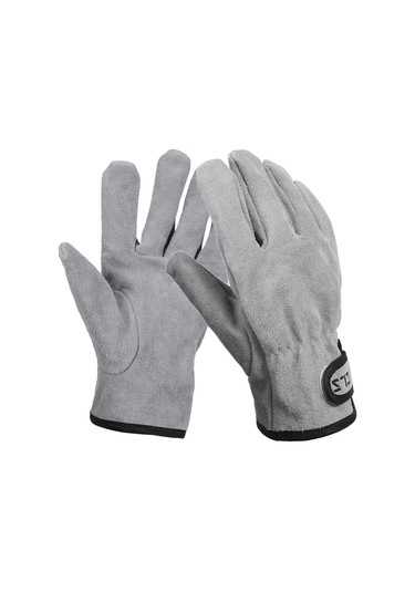 Cls Kamp Eldivenleri Sığır Derisi Deri Eldivenler Isı / Gri