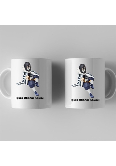 Anime Demon Slayer Iguro Obanai Kawaii Tasarımlı Kupa Bardak Çok Renkli