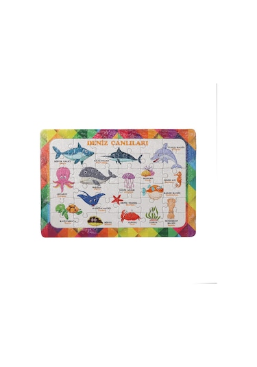 80 Parça Çocuk Puzzle Ve Yapboz Karışık Seri 12' Li Set