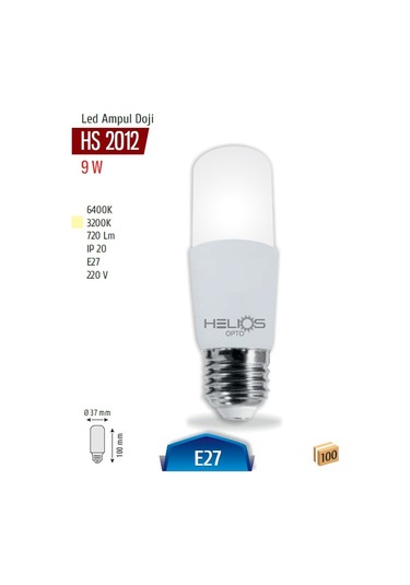 Helios: Led Ampul, 9w, 6500k Beyaz Işık Hs 2012