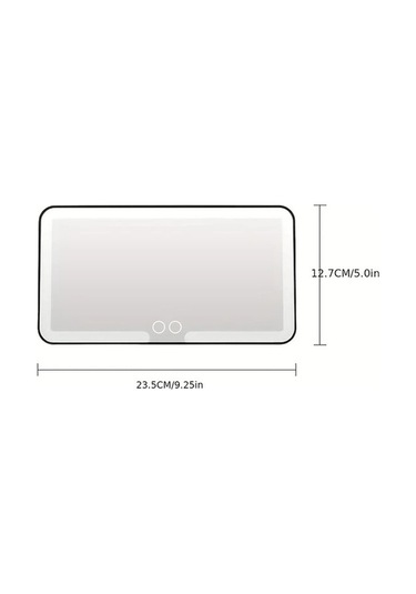 Fastbuy Dream011 Beyaz Çift Düğmeli 1 Karat Led Işıklı Araç Aynası, 3 Modlu Aydınlatma, Dokunmatik Beyaz Beyaz