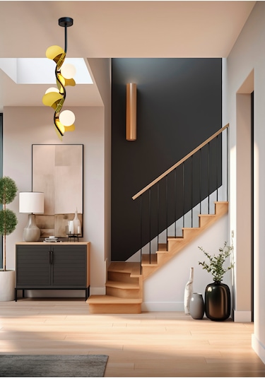 Siyah Boyalı Avize Plc-1218-av-bsy