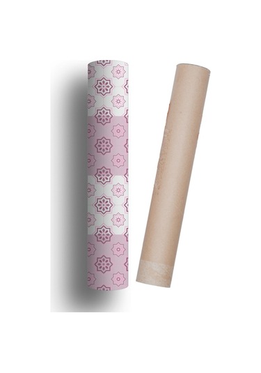 İbm4400 Mutfak Tezgah Arası Kendinden Yapışkanlı Folyo Kaplama Pembe Çiçekli Fayans Desen 60cmx100cm