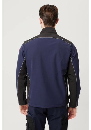 Allium Softshell Mont Suya Dayanıklı Rüzgar Kesici İç Astarlı Lacivert-siyah