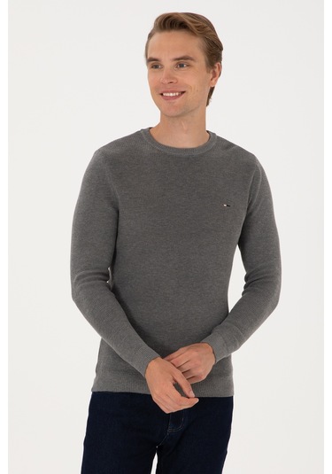 U.s. Polo Assn. Erkek Gri Melanj Kazak /triko 50313667-vr086 Gri Melanj