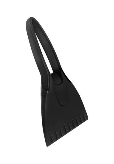 Sones Mini Araba Kar Küreği Çok Fonksiyonlu Silikon Kaymaz Sap Buz Çözme Aracı Siyah