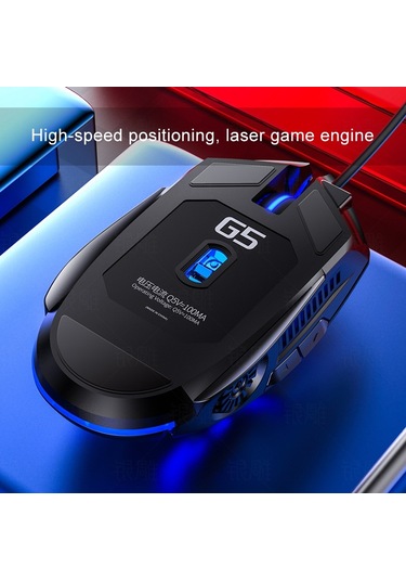 Yındıao G5 3200dpı 4 Modlu Ayarlanabilir 6 Tuşlu Rgb Işık Sessiz Kablolu Oyun Faresi Beyaz Diğer