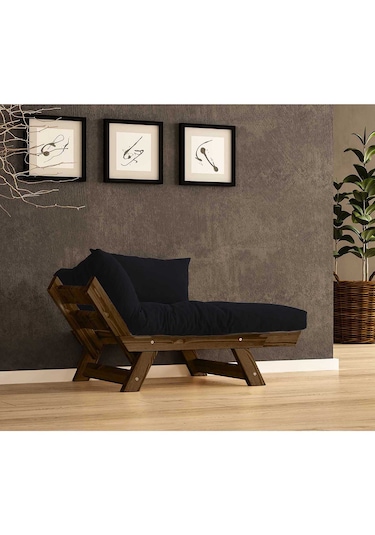 Woodesk Adalar Masif Ceviz-siyah Renk Berjer Cpt8139-140 Siyah