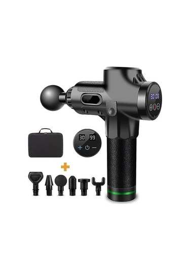 Ww Masaj Tabanca 30 Hızlar Lcd Masaj Tabancası Kas Siyah Gun Masaj Mg47229-siyah Siyah