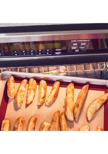 Ulzyvf Yapışmaz Tekrar Silikon Pişirme Pişirme Matı Matı Kullanılabilir Kırmızı Kırmızı Adet 3 İf Kırmızı