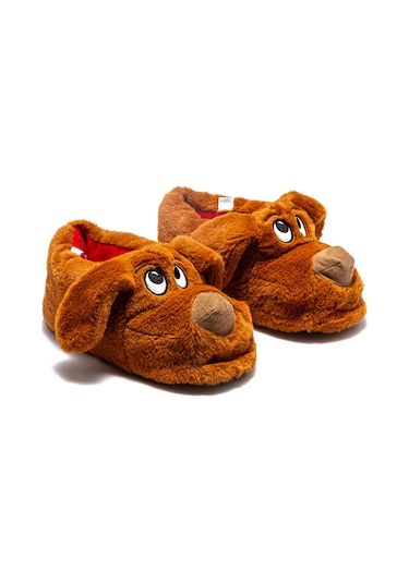 Karamel Erkek Hayvanlı Panduf Kahverengi 41/46 Kahve