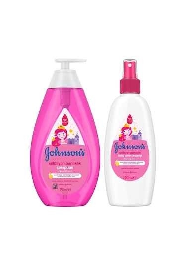 Johnsons Baby Işıldayan Parlaklık Şampuan 750 Ml + Johnsons Işıldayan Parlaklık Kolay Tarama Spreyi 200 Ml
