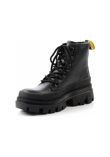 Black Leather Kadın Bot & Bootie Cat0111121603 001