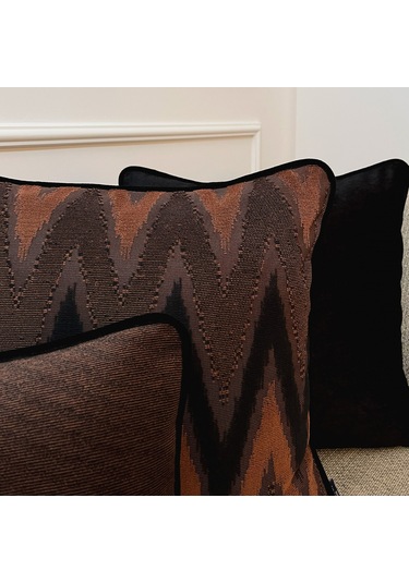 "nuve & Choco" Kırlent Kılıfı Seti Koyu Bronz