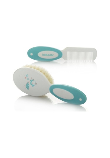 Bebedor 573 Doğal Saç Fırçası ve Tarak Seti Yeşil