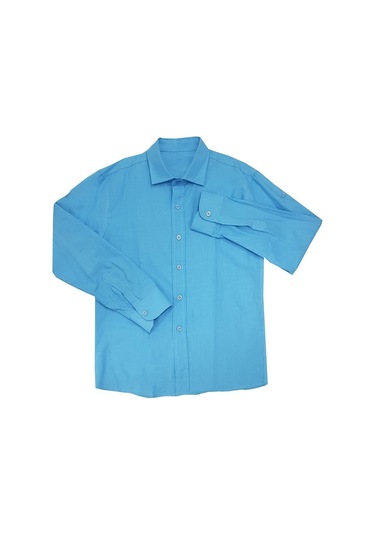Erkek Çocuk Uzun Kollu Mavi Gömlek