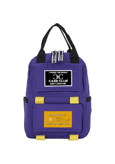 Case Club Kadın Çantası Yandan Cepli Su Geçirmmez Kumaş Mor