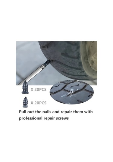 Fastbuy Turcoshop11 20'li Lastik Çivi Seti: 10 Küçük 10 Büyük Oto Ve Motosiklet Lastik Tamir Çivileri