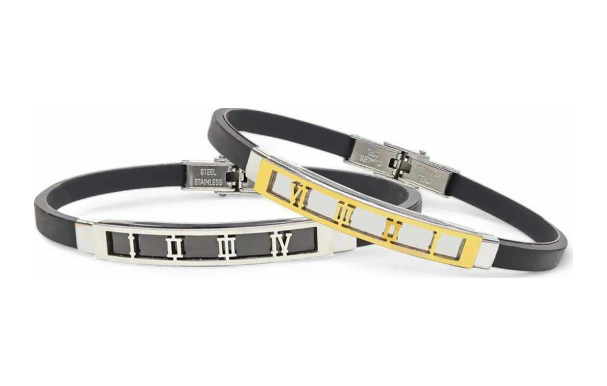 Moncuk Design Roma Rakam Desenli Çelik Bileklik 3351scb005 Sarı